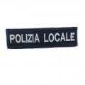 Patch scritta Polizia Locale contorno blu per giubbotto