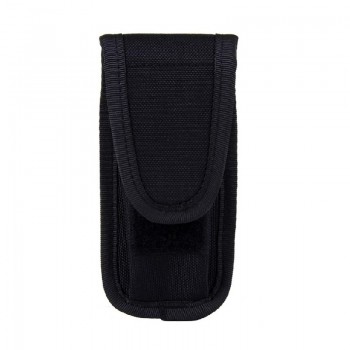 Cordura porta torcia/pila/coltello cm 16 nero Divisa Militare