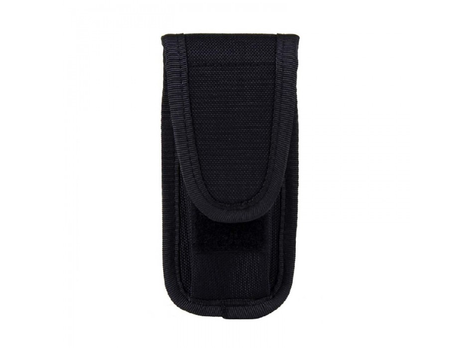 Cordura porta torcia/pila/coltello cm 16 nero Divisa Militare