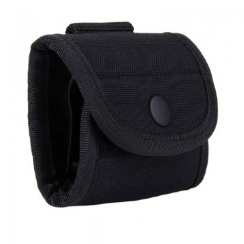 Cordura porta guanti in lattice per cinturone chiusura a velcro nero Divisa Militare