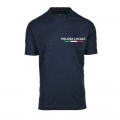 T-shirt tattica polizia locale materiale tecnico no stiro con velcro al braccio blu