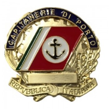 Placca oro Capitaneria di Porto Guardia Costiera per marescialli e ufficiali Divisa Militare