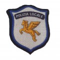 Toppa patch ricamata in canutiglia polizia locale Pegaso