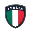 Scudetto Italia blu gommato con velcro