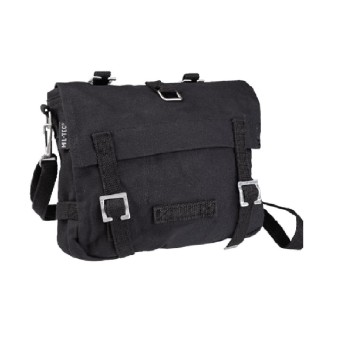 Borsa tascapane nera cotone Divisa Militare