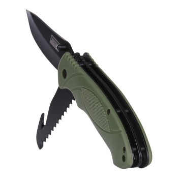 Coltello bushcraft con lama per legno verde Divisa Militare