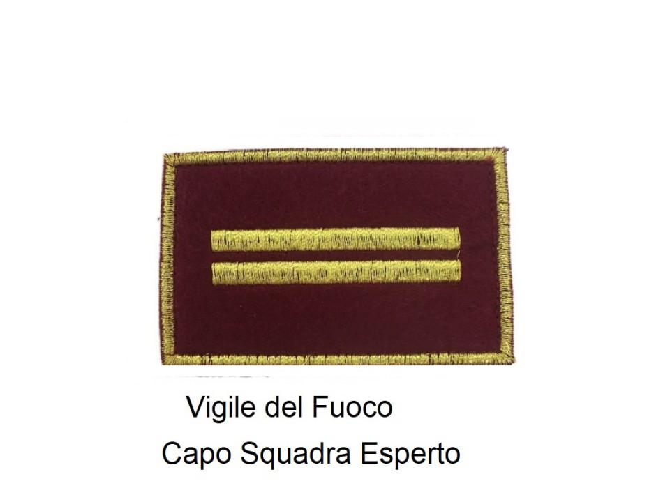 Distintivo qualifica Vigili del Fuoco VVF Capo Squadra Esperto Divisa Militare