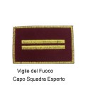 Distintivo qualifica Vigili del Fuoco VVF Capo Squadra Esperto grado