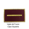 Distintivo qualifica Vigili del Fuoco VVF Capo Squadra grado