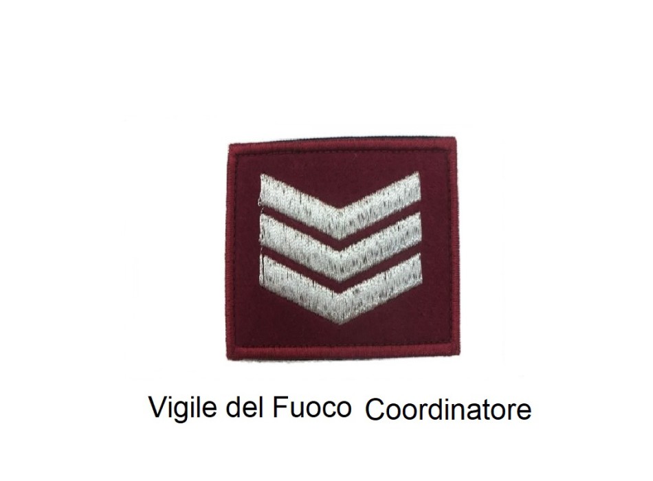 Distintivo qualifica Vigili del Fuoco VVF Coordinatore grado Divisa Militare