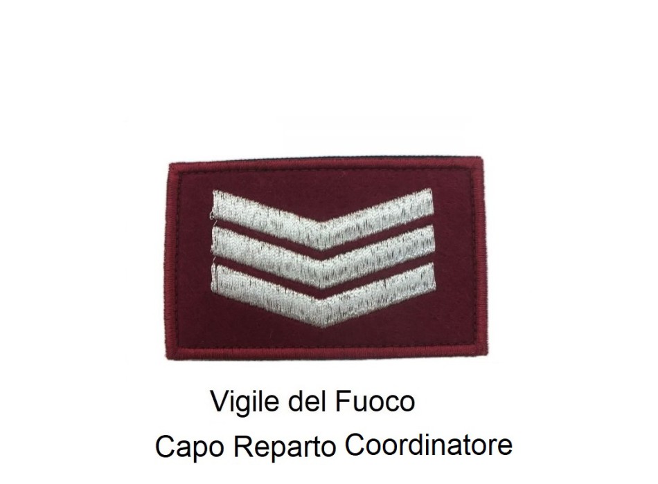 Distintivo qualifica Vigili del Fuoco VVF Coordinatore grado Divisa Militare