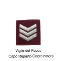 Distintivo qualifica Vigili del Fuoco VVF Coordinatore grado quadrato