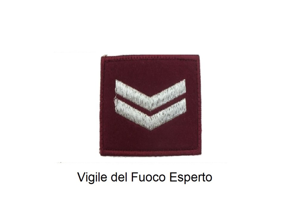 Distintivo qualifica Vigili del Fuoco VVF Esperto grado quadrato Divisa Militare