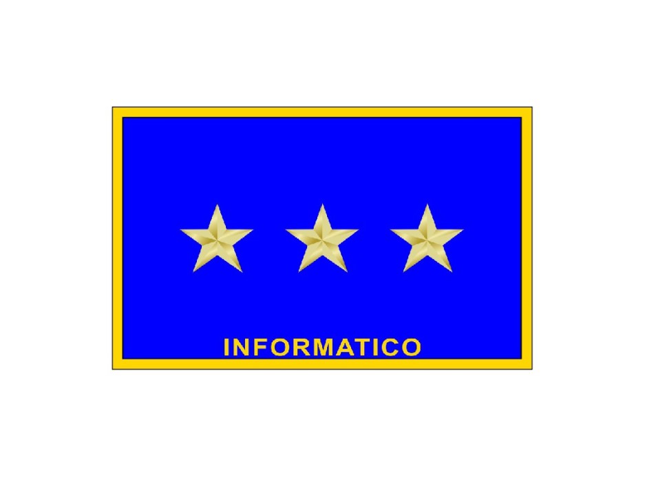 Distintivo qualifica Vigili del Fuoco VVF Informatico tre stelle Divisa Militare