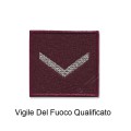 Distintivo qualifica Vigili del Fuoco VVF Permanente Qualificato grado quadrato