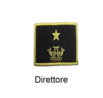 Distintivo qualifica Vigili del Fuoco VVF Vigile Del Fuoco Direttore grado quadrato Divisa Militare