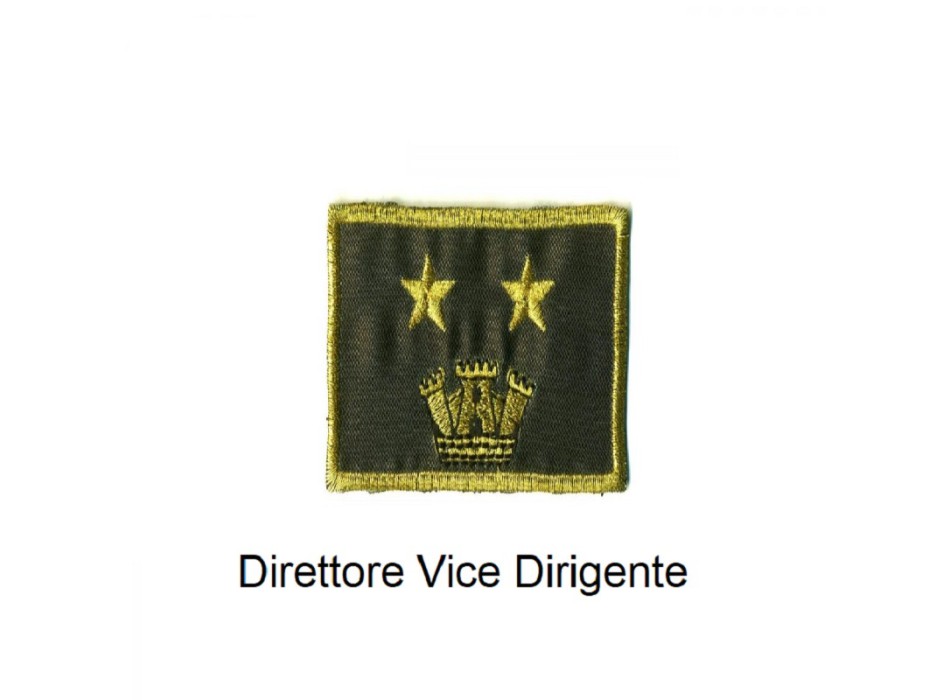 Distintivo qualifica Vigili del Fuoco VVF Vigile Del Fuoco Direttore Vice Dirigente grado quadrato Divisa Militare