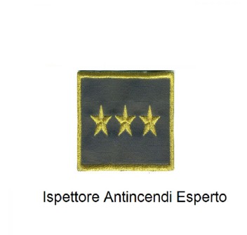 Distintivo qualifica Vigili del Fuoco VVF Vigile Del Fuoco ispettore antincendi esperto grado quadrato Divisa Militare