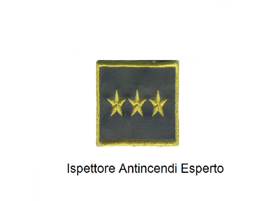 Distintivo qualifica Vigili del Fuoco VVF Vigile Del Fuoco ispettore antincendi esperto grado quadrato Divisa Militare