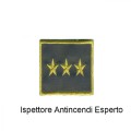 Distintivo qualifica Vigili del Fuoco VVF Vigile Del Fuoco ispettore antincendi esperto grado quadrato