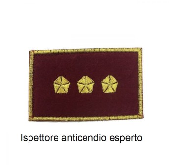 Distintivo qualifica Vigili del Fuoco VVF Vigile Del Fuoco Ispettore Antincendi Esperto grado Divisa Militare