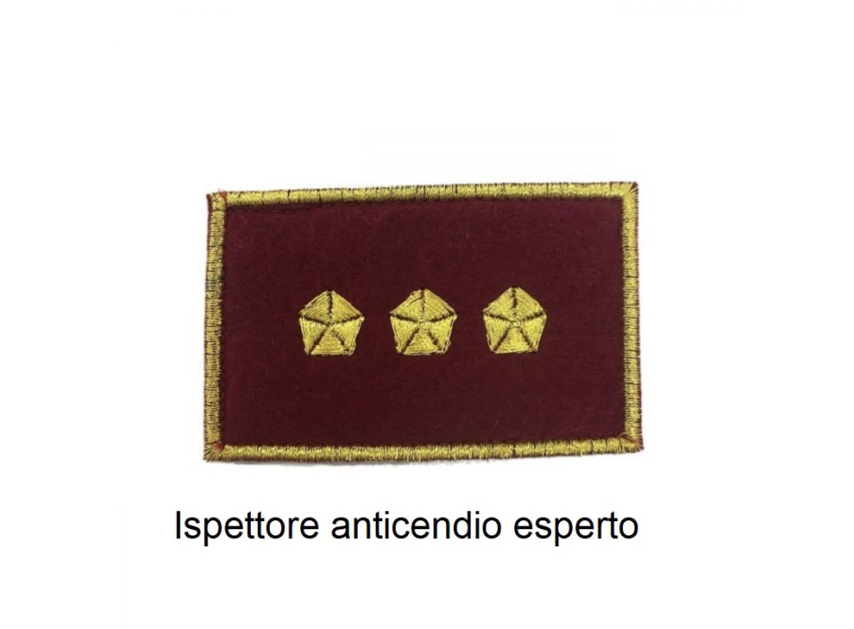 Distintivo qualifica Vigili del Fuoco VVF Vigile Del Fuoco Ispettore Antincendi Esperto grado Divisa Militare