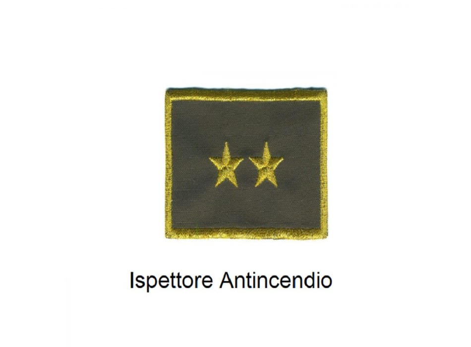 Distintivo qualifica Vigili del Fuoco VVF Vigile Del Fuoco ispettore antincendi grado quadrato Divisa Militare