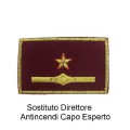 Distintivo qualifica Vigili del Fuoco VVF Vigile Del Fuoco Sostituto Direttore Antincendi Capo Esperto grado