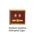 Distintivo qualifica Vigili del Fuoco VVF Vigile Del Fuoco Sostituto Direttore Antincendi Capo grado quadrato