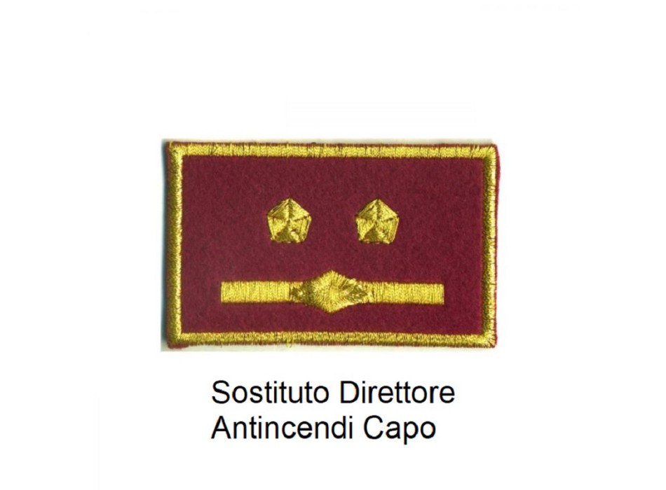 Distintivo qualifica Vigili del Fuoco VVF Vigile Del Fuoco Sostituto Direttore Antincendi Capo grado Divisa Militare