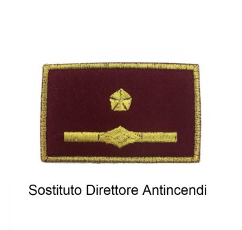 Distintivo qualifica Vigili del Fuoco VVF Vigile Del Fuoco Sostituto Direttore Antincendi grado Divisa Militare