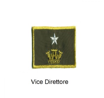 Distintivo qualifica Vigili del Fuoco VVF Vigile Del Fuoco Vice Direttore grado quadrato Divisa Militare