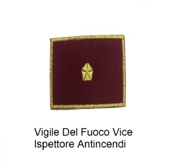 Distintivo qualifica Vigili del Fuoco VVF Vigile Del Fuoco Vice Ispettore Antincendi grado Divisa Militare