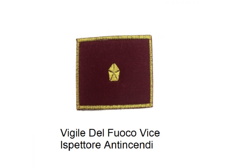 Distintivo qualifica Vigili del Fuoco VVF Vigile Del Fuoco Vice Ispettore Antincendi grado Divisa Militare