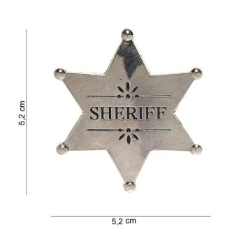Distintivo sceriffo sheriff in metallo con clip a farfalla Divisa Militare