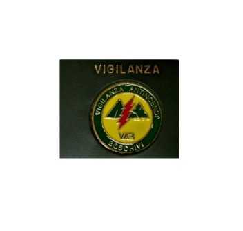 Inserto con placca vab vigilanza ambientale boschiva v.a.b. Divisa Militare