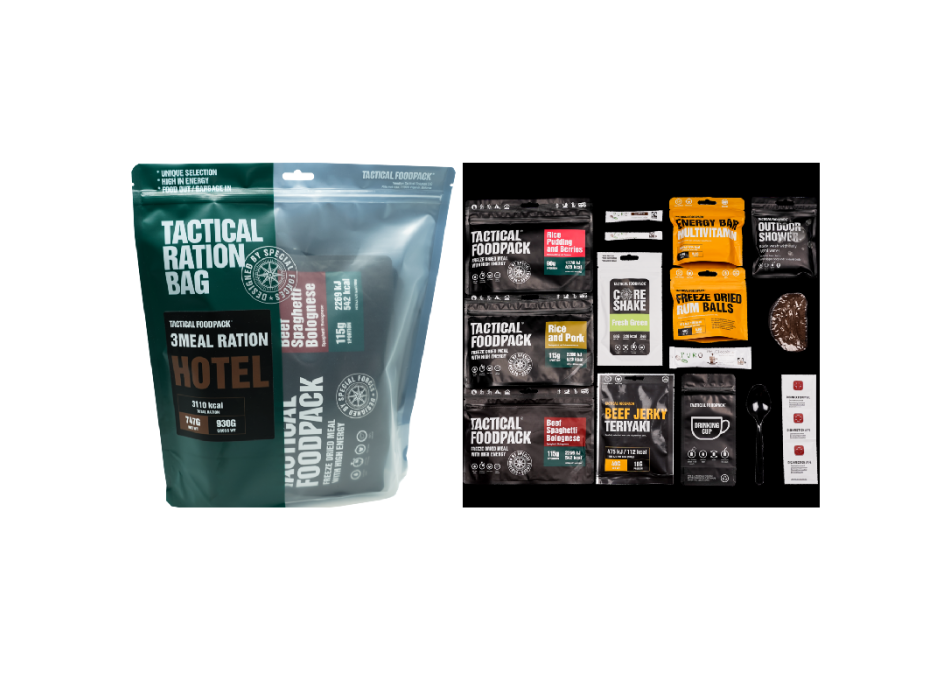 Kit alimentare un giorno hotel 747 grammi tactical foodpack Divisa Militare