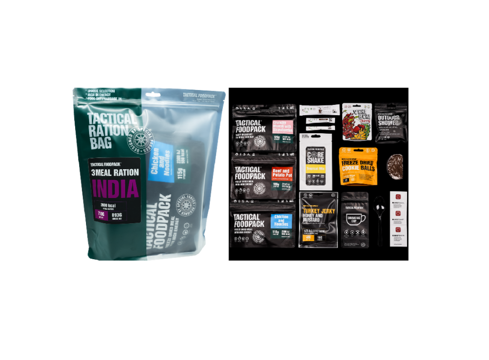 Kit alimentare un giorno India tactical foodpack Divisa Militare