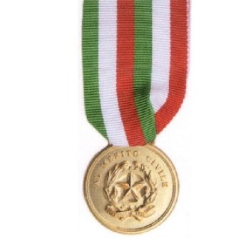 Medaglia al Merito Civile d'oro Divisa Militare