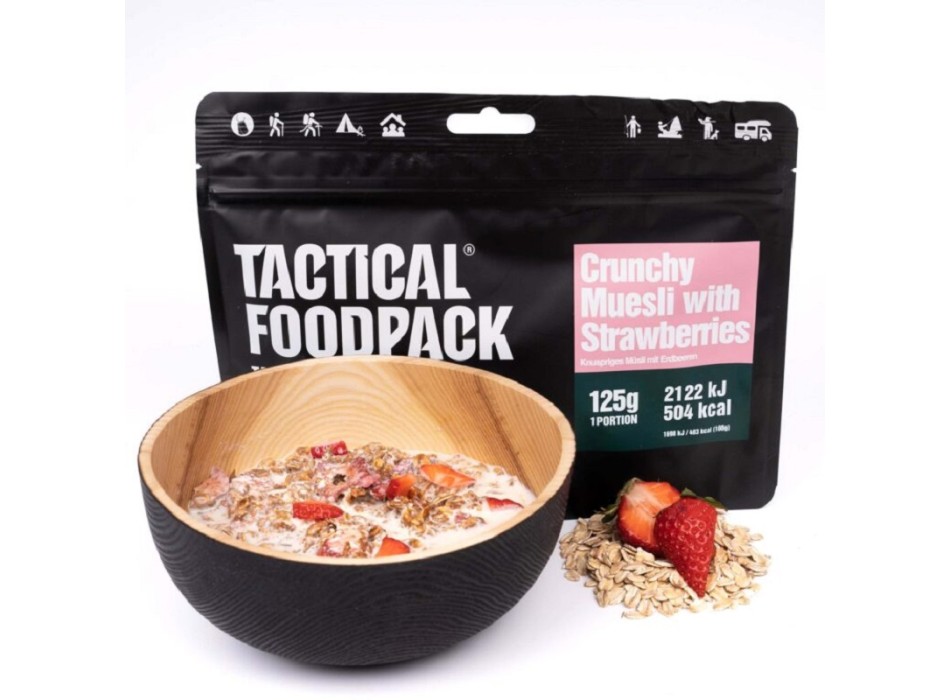 Muesli Croccante alle Fragole 125g tactical foodpack Divisa Militare