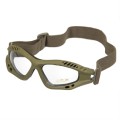 Occhiali da sole commando goggles air pro con laccio verde, lente chiara