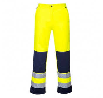 Pantalone in poli cotone giallo/blu alta vibilità protezione civile Divisa Militare