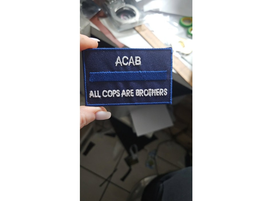 Patch acab all cops are brothers the thin blue line Divisa Militare