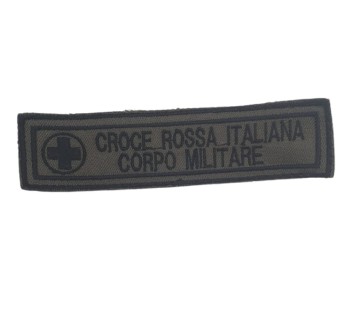 Patch Croce Rossa Corpo Militare ricamata bassa visibilità Divisa Militare