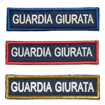 Patch Guardia Giurata aquila Divisa Militare