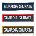 Patch Guardia Giurata scritta