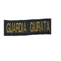 Patch Guardia Giurata GPG grande 14x4,5 nero/oro