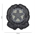 Patch omri toppa tonda Italia gommata emblema repubblica italiana grigio