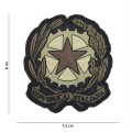 Patch omri toppa tonda Italia gommata emblema repubblica italiana marrone