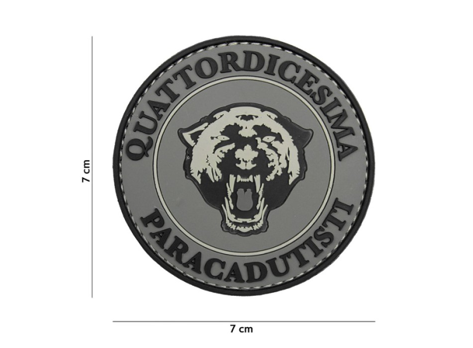 Patch toppa 14° paracadutisti grigio Divisa Militare